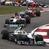 F1中国GP決勝（写真先頭がロズベルグ）