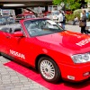 東京・品川に集結したダットサンなどの旧車45台。午後には街をパレード走行した。