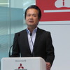 三菱自動車パイクスピークチャレンジ発表会　GSユアサの依田誠社長