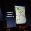 アップルの開発者向けイベントWWDC 2012（Apple World Wide Developpers Conference 2012）の基調講演、iOS 6のプレゼンテーションの様子。