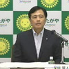ウルトラマン像の不法占有問題について謝罪する保坂展人世田谷区長
