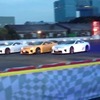 東京・お台場で開催された「レクサススピンドルナイト」でドリフトパフォーマンスを披露した3台のLFA