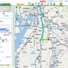 ルート検索もこのようにできる。様々な情報を1画面で表示できるので便利だ。