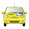 新型ミラージュ、KITTYROBOT コラボレーションラッピング車