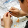 ラジオペンチやニッパー、ドライバーを使用して細かな作業に取り組む