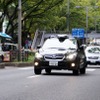 表参道の街を走るスバル インプレッサXV