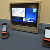 スマホ版住宅地図のデモは、2台のアンドロイド端末を使って行われた