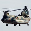 大型輸送ヘリのCH-47チヌーク。解説を担当する自衛官がハイテンションすぎて会場が沸く。