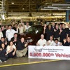 11月5日、累計生産台数500万台を達成したトヨタのカナダ・オンタリオ工場