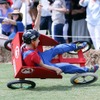 カートコンテストに自作のマリオカートで出場した少年、ゴール時に転倒して鎖骨を骨折