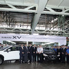 スバル XV　KD生産　ラインオフ式