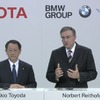 BMW AG 取締役会会長 ノルベルト・ライトホーファー氏とトヨタ自動車代表取締役社長 豊田章男氏（参考画像）