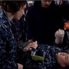 USSデンバー負傷者救済ドリル（動画キャプチャ）