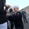 USSハリバートンの帰港（動画キャプチャ）