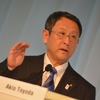 会見する豊田章男社長