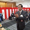 竣工式で神事に臨む西村社長