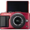 OLYMPUS PEN Lite E-PL6(レッド)正面 モニターチルト