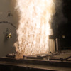 USSレイク・エリーから射出されるSM-3ブロック・IBミサイル
