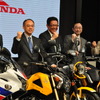 ホンダ、二輪車発表会のようす