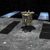 はやぶさ2が小惑星「1999JU3」にタッチダウンした予想イメージCG。