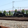 シキ1000形（シキ1000）：発電所の大型変圧器など、通常の貨物列車では輸送することが困難な「特大貨物」用に開発された貨車（大物車）。分割可能な低床の梁（はり）に特大貨物を搭載する。