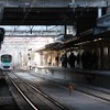 駅舎の改良工事が行われていた頃の椎名町駅。