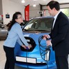欧州累計販売1万台目の日産リーフ