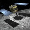 人工クレーターへのタッチダウンの様子