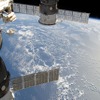 ISSとドッキングしているソユーズ宇宙船(31S)とプログレス。2012年7月に撮影された。