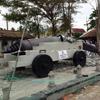 爆破されたパヤタニ大砲の模型