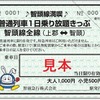 「智頭線満喫 普通列車一日乗り放題きっぷ」。全線を片道で通過するだけでも通常運賃より安くなる。