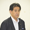 二輪車ETC助成の申入れを決議した自民党オートバイ議連・逢沢一郎会長（26日・自民党本部）