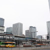 グランルーフの工事が本格化する前の東京駅八重洲口（2011年3月）。この時点では奥の東海道新幹線ホームに停車中の車両が見えた。