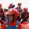 マリオカートでダウンヒルを行うベッテル（動画キャプチャ）