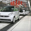 フランスのハンバッハ工場で生産される現行スマートフォーツーのエレクトリックドライブ