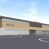 連立事業により高架化される洛西口駅のイメージ。1階に改札口、2階にホームが設けられる。