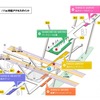 表参道駅で実施するIEEE802.11ac対応公衆無線LANトライアルのアクセスポイント。フードコート広場など3カ所に設置する。