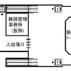 地下2階部分の平面図。高架中間駅と同様、切符売場のスペースは設けられない。