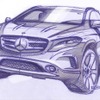 メルセデスベンツ GLA の予告スケッチ