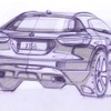 メルセデスベンツ GLA の予告スケッチ