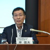 説明会に登壇した三菱航空機 岸信夫執行役員技術本部長