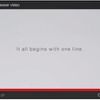 「It all begins with one line」（すべては1本の線から始まる）の文字が浮かんで終わる
