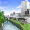 改良工事完了後の御茶ノ水駅のイメージ。線路の上方空間に御茶ノ水橋口と聖橋口を結ぶ人工地盤を設ける。