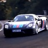 ドイツ・ニュルブルクリンク北コースでタイムアタックを行うポルシェ918スパイダー