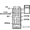 都市部のトンネルに設けられる非常口の断面図。都市部は大深度地下を長大トンネルで通るため、約5kmおきに非常口が整備される。
