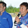 レーシングドライバーの佐々木孝太選手（右）、ジャーナリスト河口学氏