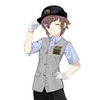 「鉄道むすめ」オリジナルキャラクターの「栗橋みなみ」。運行当日は「ミスくりはし」が栗橋みなみなどの制服を着用して乗客を案内する。