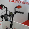 太陽誘電が展示したリアカー一体型電動アシスト三輪車「三輪駆動静香」