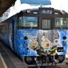 米子駅0番ホームに到着した鬼太郎列車。