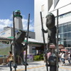 河童の三平が竹馬に。